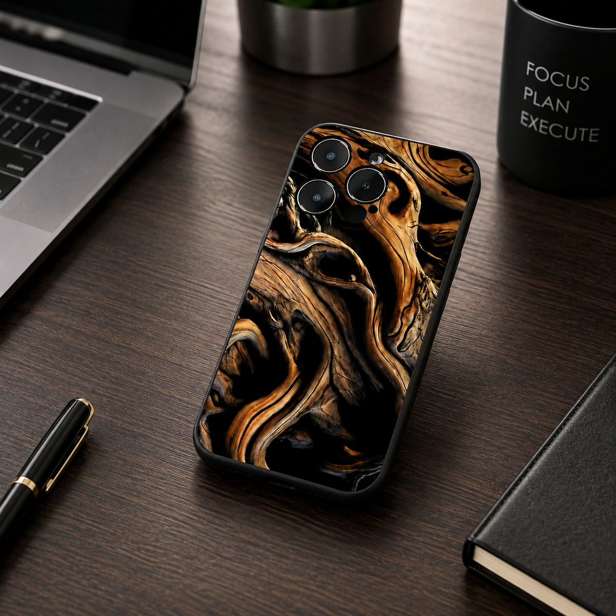 Premium iPhone Case MagSafe Compatible Natural Wood Cover Shockproof TPU Bumper Ultra Thin Protective Back Camera Lens Protection Full Coverage
