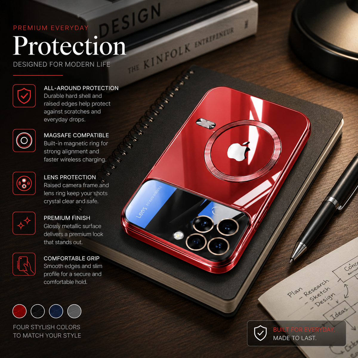 Premium iPhone Case MagSafe Compatible Protective Cover Camera Lens Protection Shockproof Clear TPU Plating Magnetic Wireless Charging Anti Scratch Slim Fit