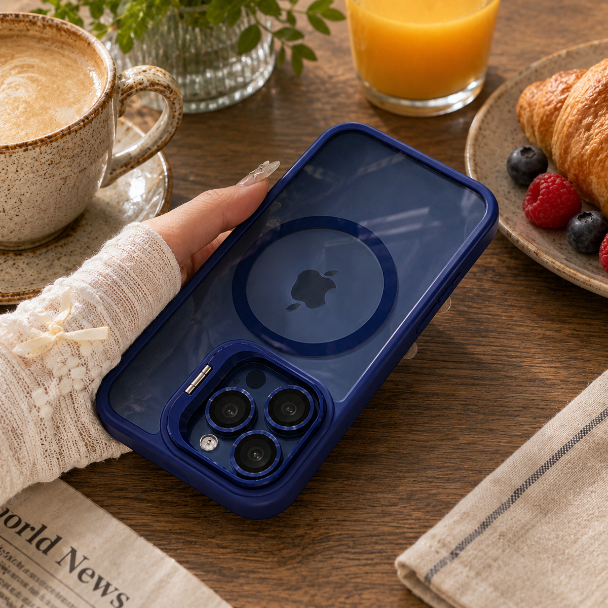 Premium iPhone Case MagSafe Compatible Shockproof Bumper Protective Cover Full Body Camera Lens Guard Slim Anti Scratch Wireless Charging Design