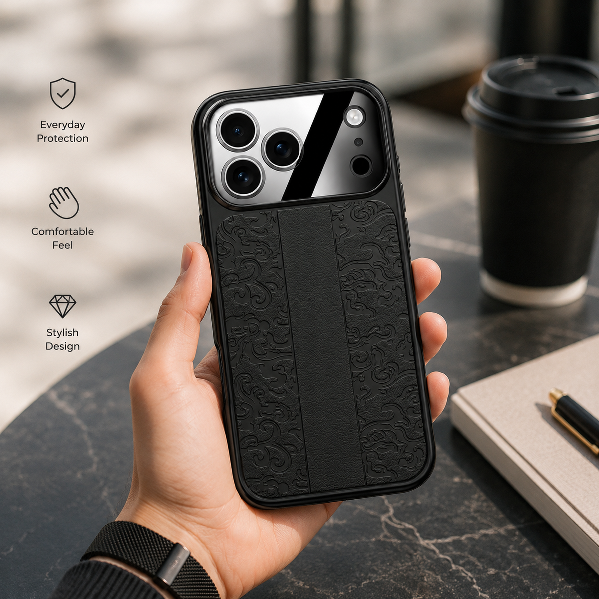 Premium iPhone Case Magnetic Leather Protective Cover Shockproof Camera Lens Protection Anti Scratch Anti Fingerprint Soft TPU Full Coverage