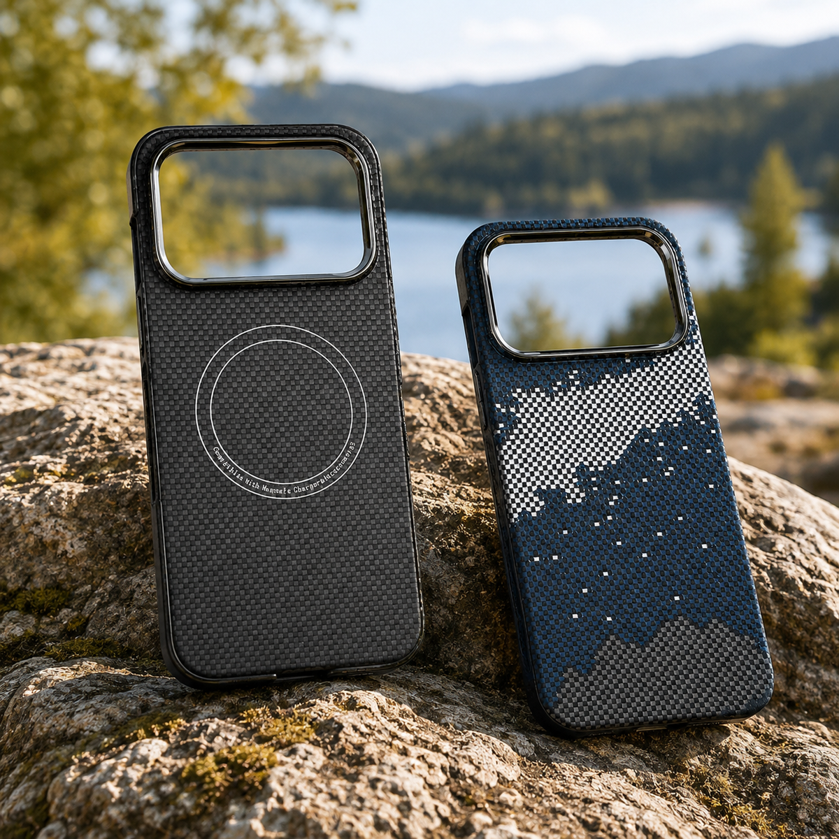 Premium iPhone Case MagSafe Compatible Real Carbon Fiber Aramid Kevlar Protective Cover Ultra Thin Shockproof Matte Anti Fingerprint Full Coverage Design