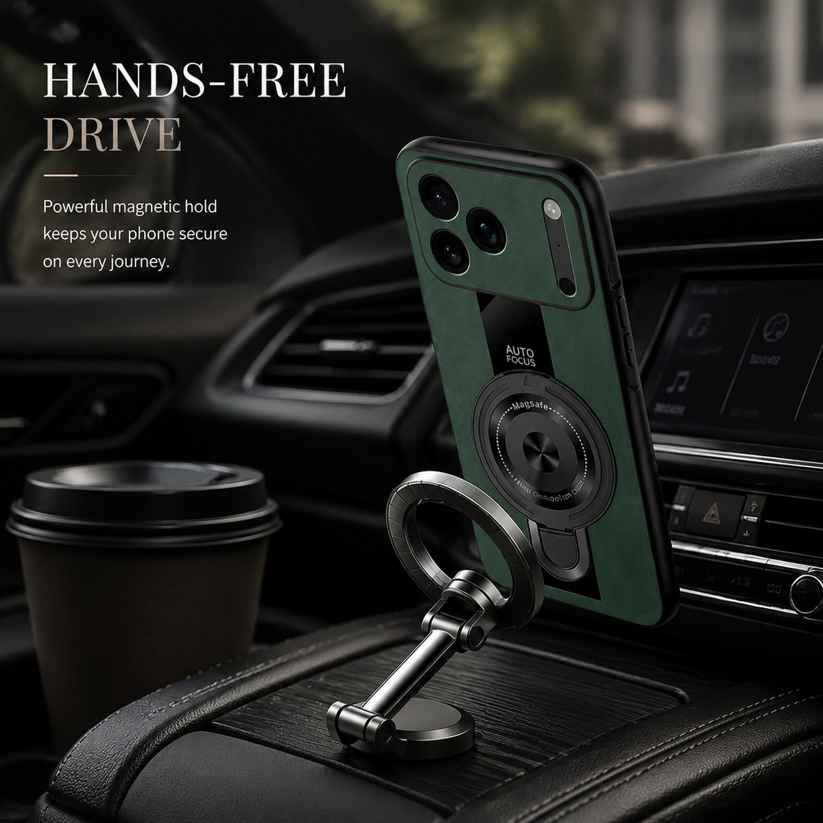 Premium iPhone Case MagSafe Compatible Matte Fiber Shockproof Protective Cover Magnetic Ring Stand Camera Lens Protection Slim Full Coverage