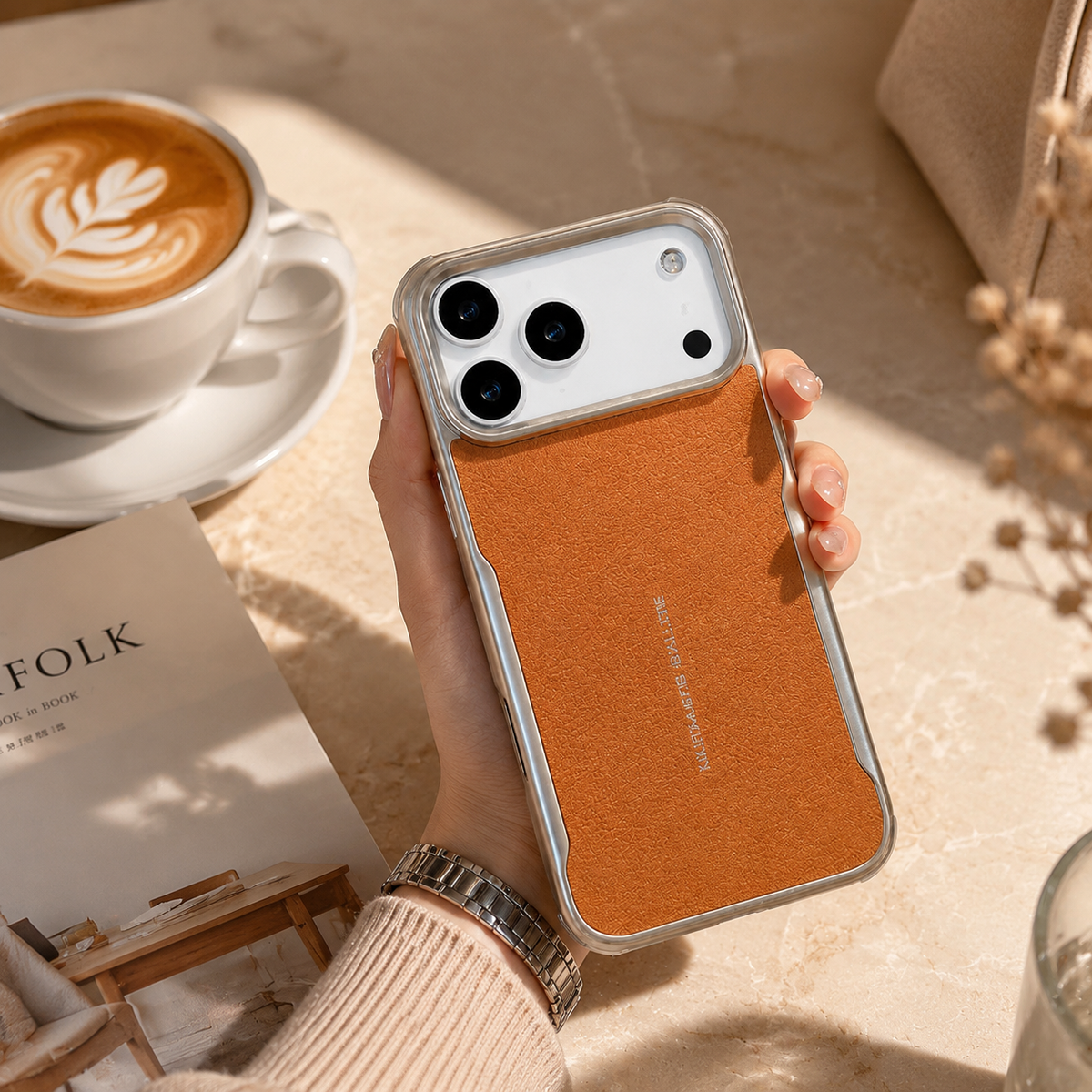 Premium iPhone Case MagSafe Compatible Luxury PU Leather Protective Cover Magnetic PC Frame Shockproof Anti Scratch Full Coverage Slim Design
