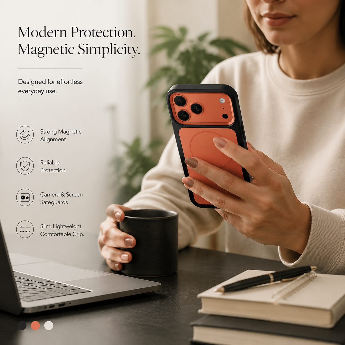 Premium iPhone Case MagSafe Compatible Matte Frosted Armor Cover Magnetic PC TPU Shockproof Protective Case Anti Scratch Slim Full Coverage