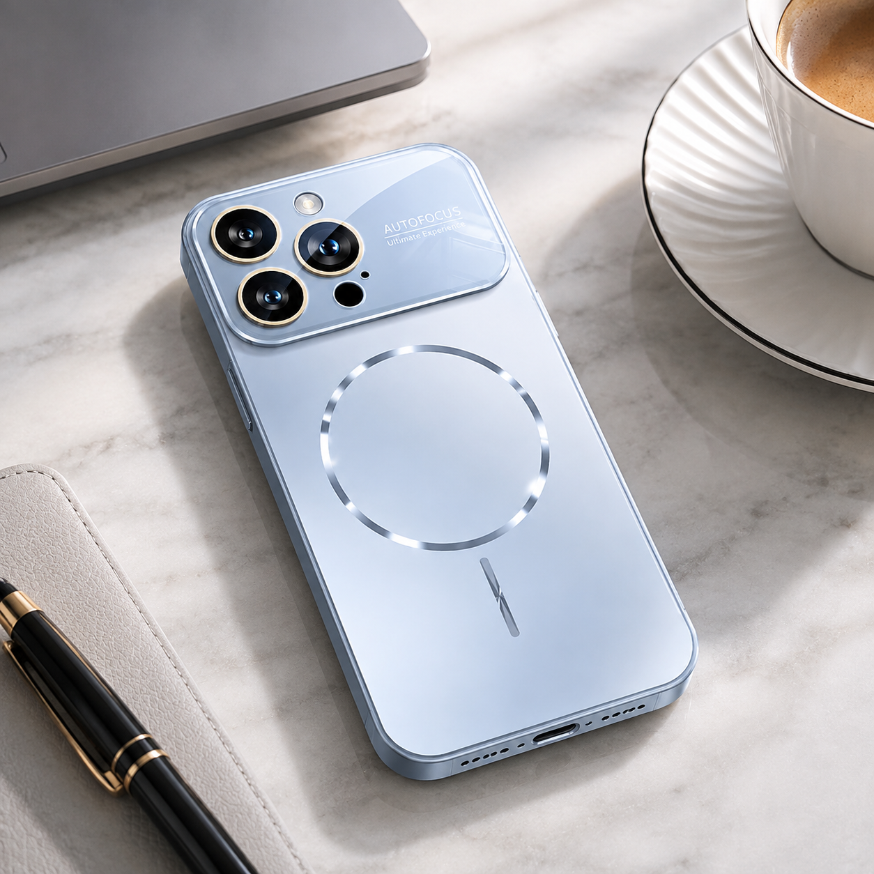 Luxury iPhone Case MagSafe Compatible Magnetic Shockproof Cover Camera Lens Protection Ultra Thin Anti Glare Nano Matte Hard Back Full Coverage