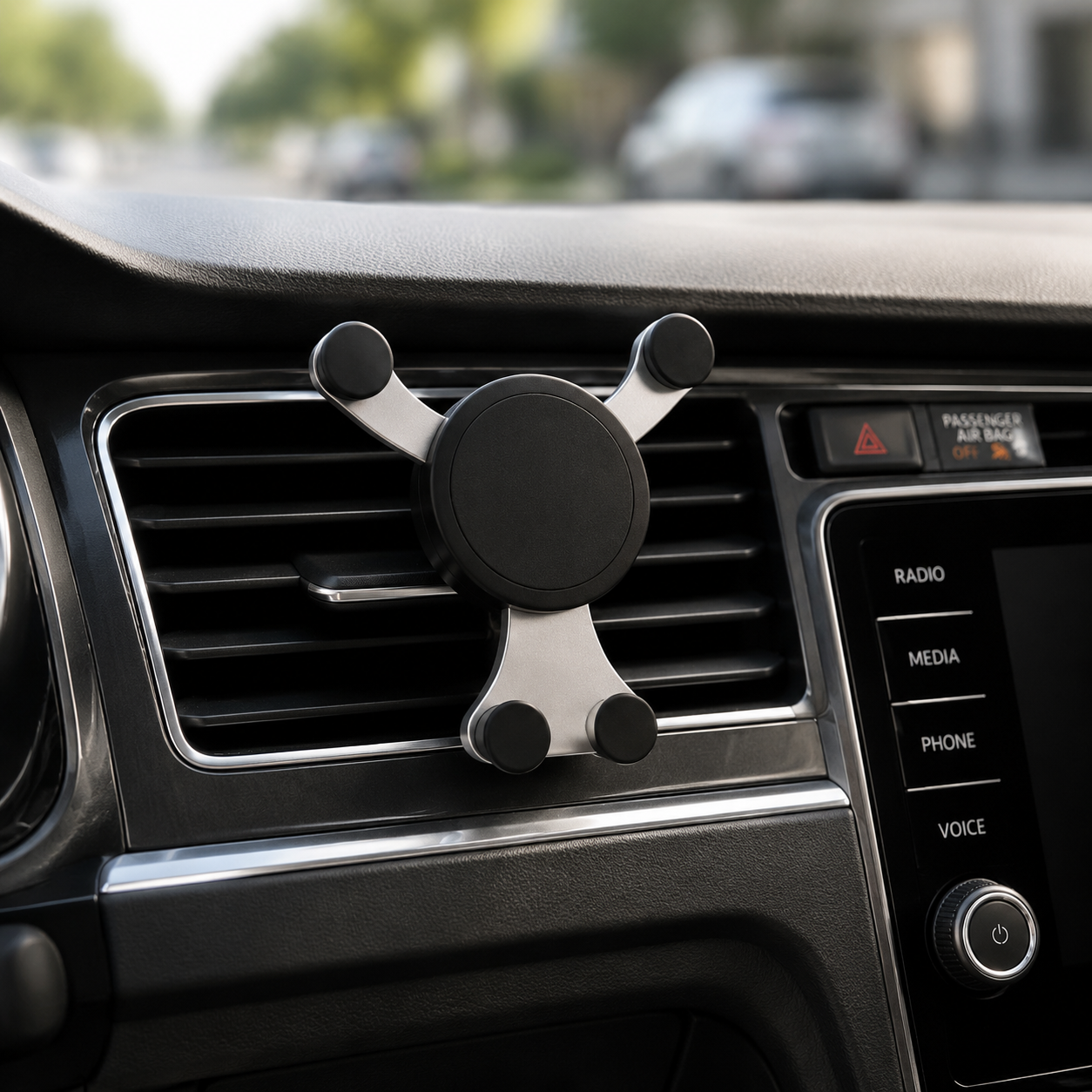 Premium Gravity Car Phone Holder Auto Lock Air Vent Phone Mount Hands-Free Smartphone Holder Anti-Slip Car Mount GPS Compatible with iPhone