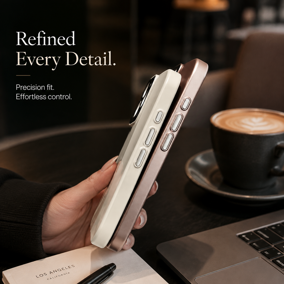 Premium iPhone Case Luxury Contrast Color Leather PC Hybrid Protective Cover Shockproof Anti Scratch Camera Lens Protection Slim Full Coverage