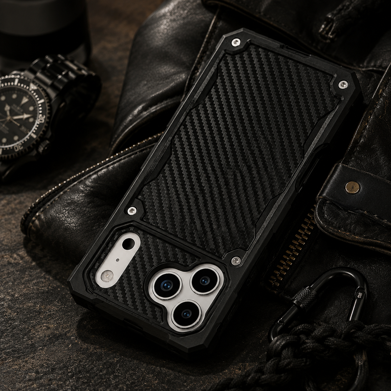 Premium iPhone Case Heavy Duty MagSafe Compatible Protective Cover Shockproof Military Grade Drop Protection Scratch Resistant Full Coverage