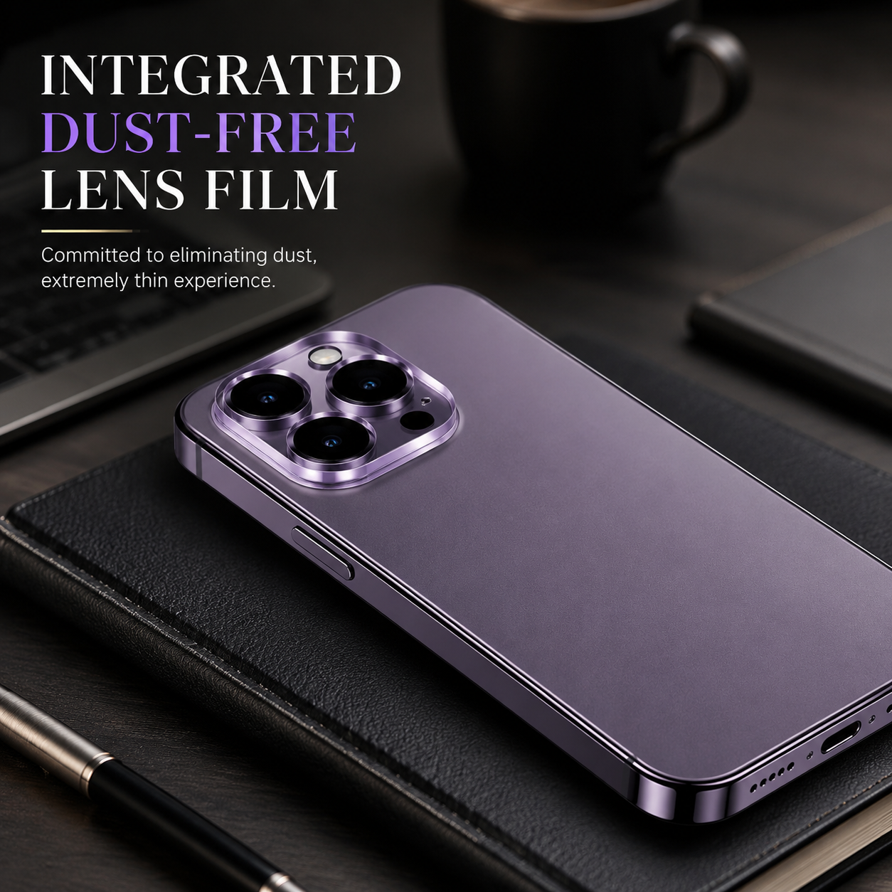 Premium Ultra Thin Camera Lens Protector 4 Pack Tempered Glass Camera Lens Cover Anti-Scratch Anti-Fingerprint Full Coverage HD Clear Compatible with iPhone