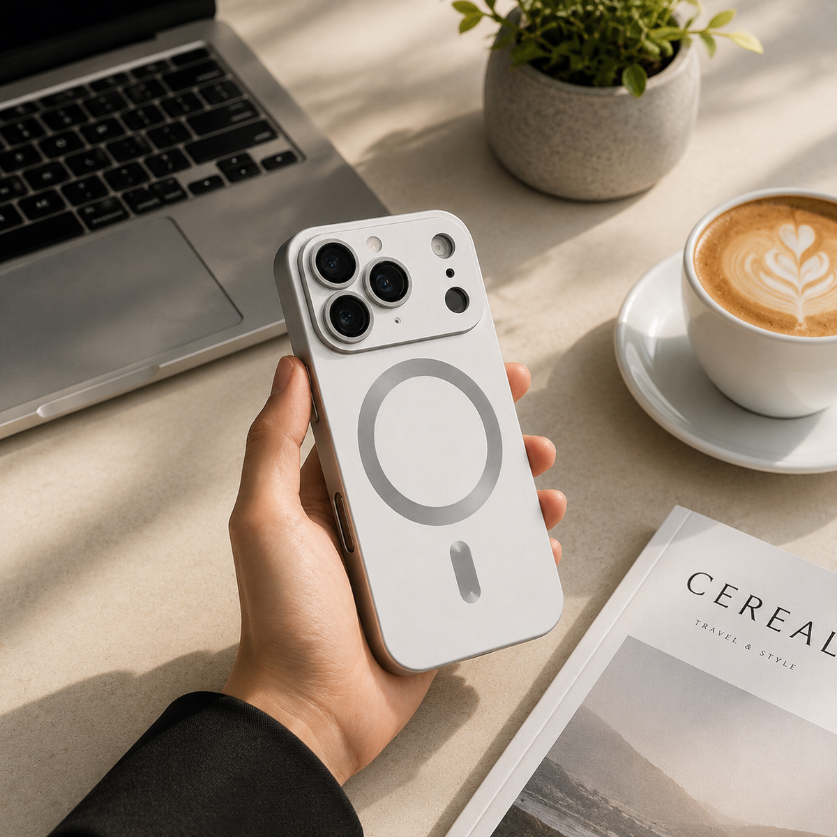 Premium iPhone Case MagSafe Compatible Luxury Metallic Paint Soft TPU Magnetic Protective Cover Shockproof Camera Lens Protection Wireless Charging Slim Full Coverage