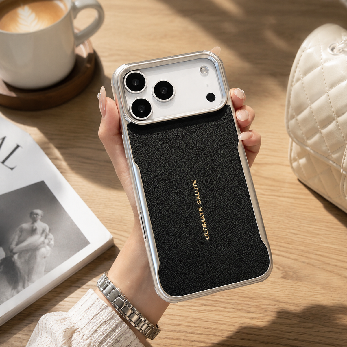 Premium iPhone Case MagSafe Compatible Luxury PU Leather Protective Cover Magnetic PC Frame Shockproof Anti Scratch Full Coverage Slim Design