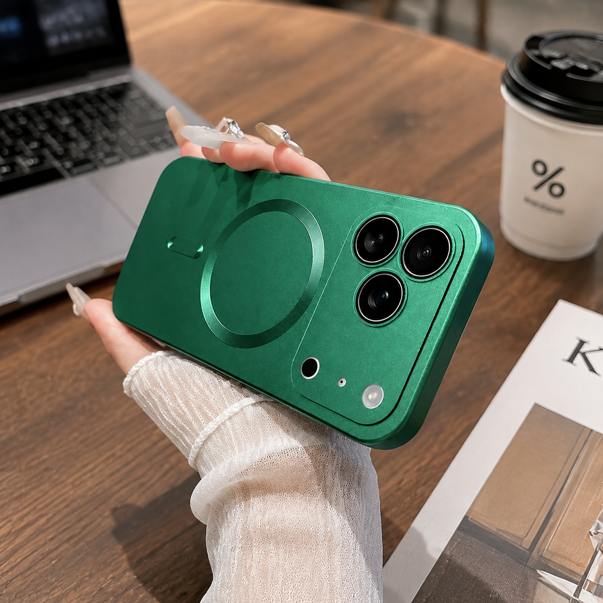 Premium iPhone Case MagSafe Compatible Luxury Metallic Paint Soft TPU Magnetic Protective Cover Shockproof Camera Lens Protection Wireless Charging Slim Full Coverage