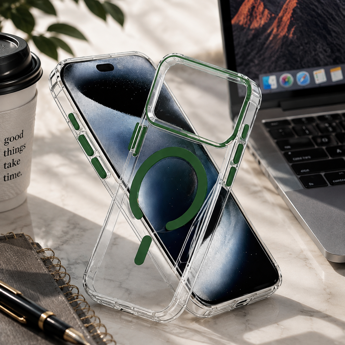 Premium iPhone Case MagSafe Compatible Ultra Slim Luxury Shockproof Protective Cover Magnetic Wireless Charging Soft TPU PC Full Coverage Anti Scratch