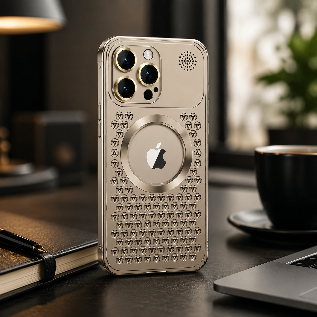 Premium Luxury iPhone Case MagSafe Compatible Aluminum Frame Heat Dissipation Metal Cover Shockproof Camera Protection Electroplated Slim Durable Design Finish