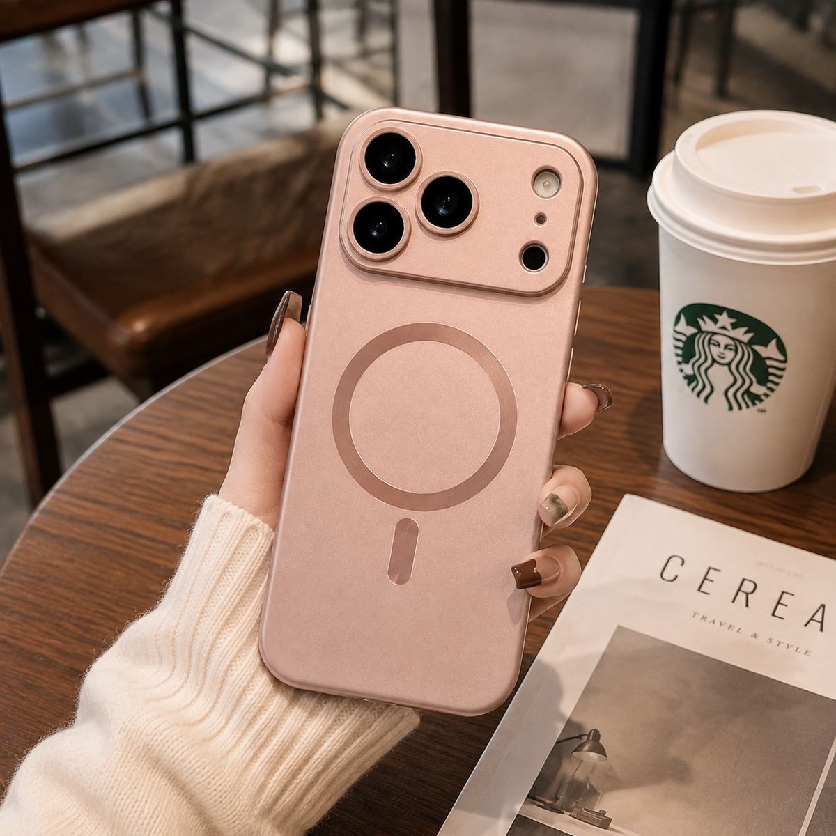 Premium iPhone Case MagSafe Compatible Luxury Metallic Paint Soft TPU Magnetic Protective Cover Shockproof Camera Lens Protection Wireless Charging Slim Full Coverage