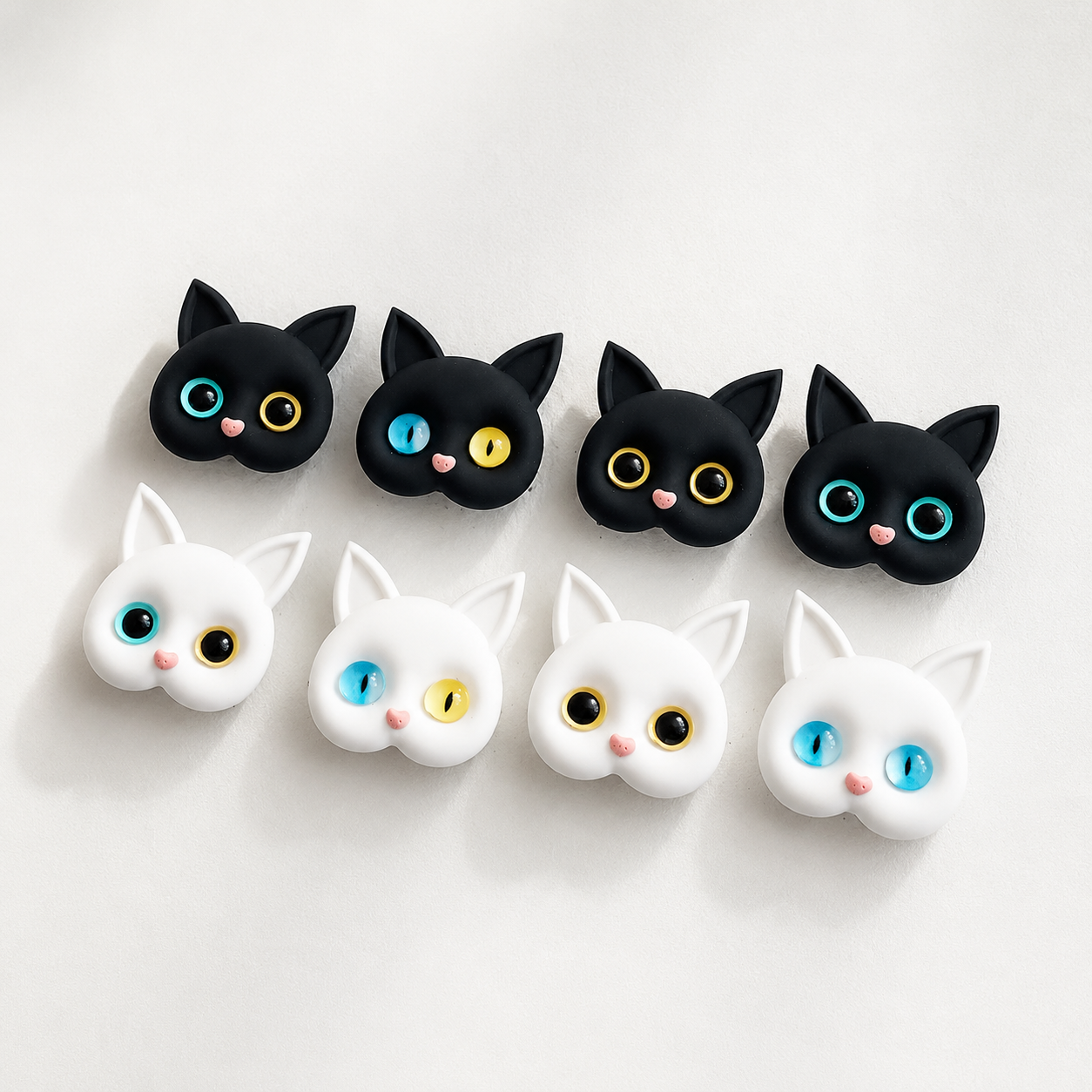 Premium 3D Cat Phone Grip Holder Korean INS Style Air Sac Griptok Finger Ring Stand Foldable Rotating Anti-Drop Phone Accessory Compatible with iPhone