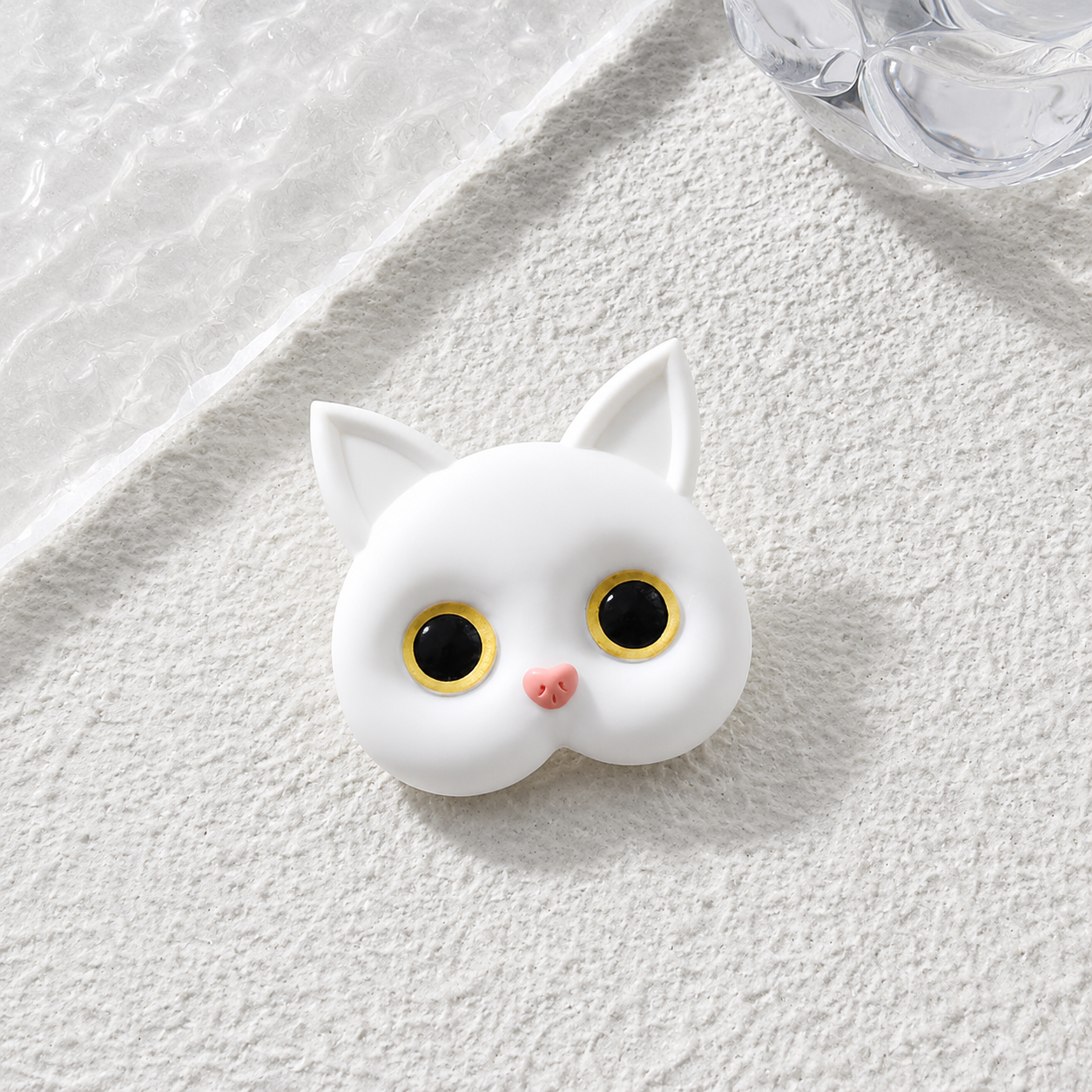Premium 3D Cat Phone Grip Holder Korean INS Style Air Sac Griptok Finger Ring Stand Foldable Rotating Anti-Drop Phone Accessory Compatible with iPhone