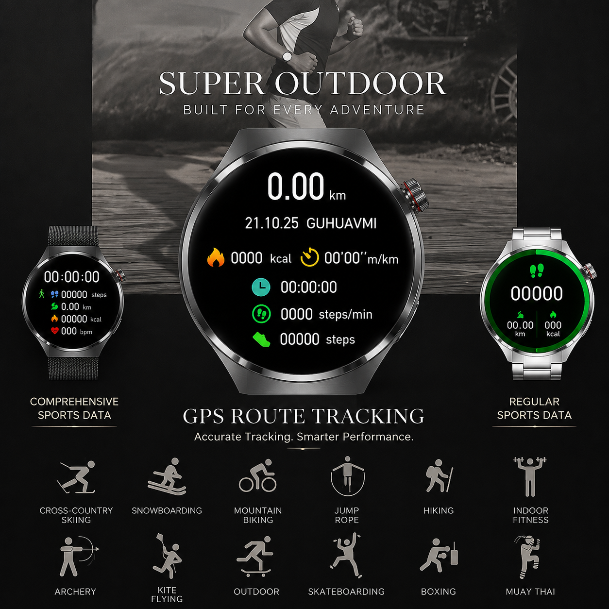Premium AMOLED GPS Smart Watch 1.46 Inch HD Smartwatch Bluetooth Calling Fitness Tracker Heart Rate Sleep Monitor Wireless Charging NFC Compatible with iPhone