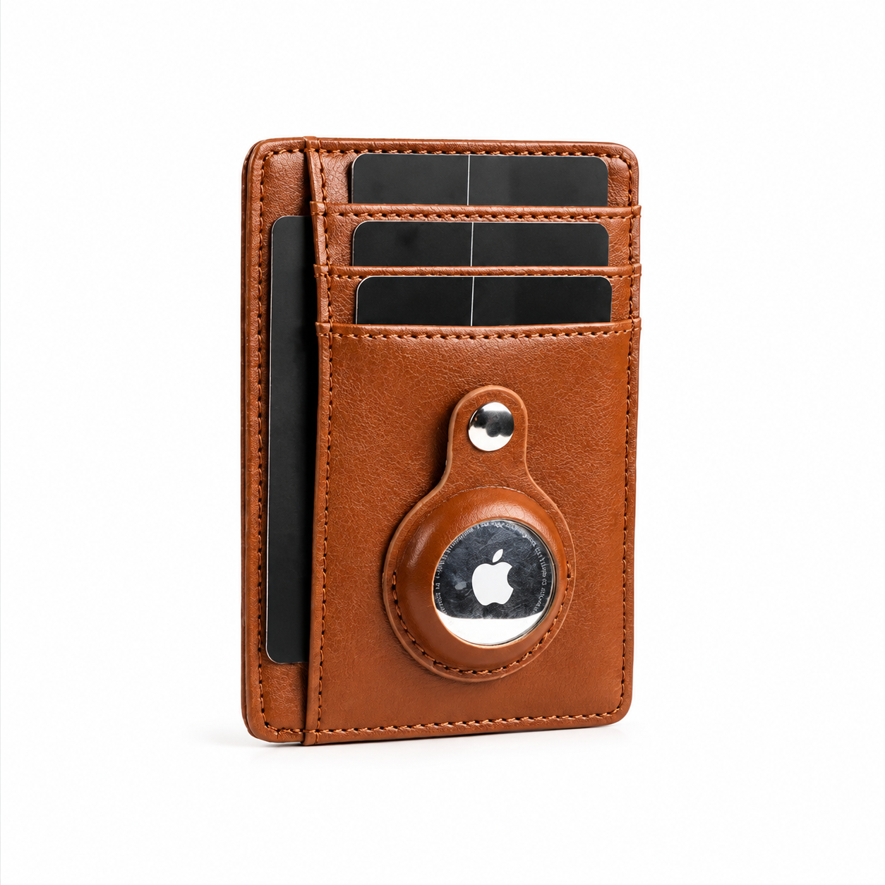 Premium AirTag Wallet Leather Card Holder RFID Blocking Anti Lost Slim Wallet Scratch Resistant Cash Coin Holder Compatible with iPhone
