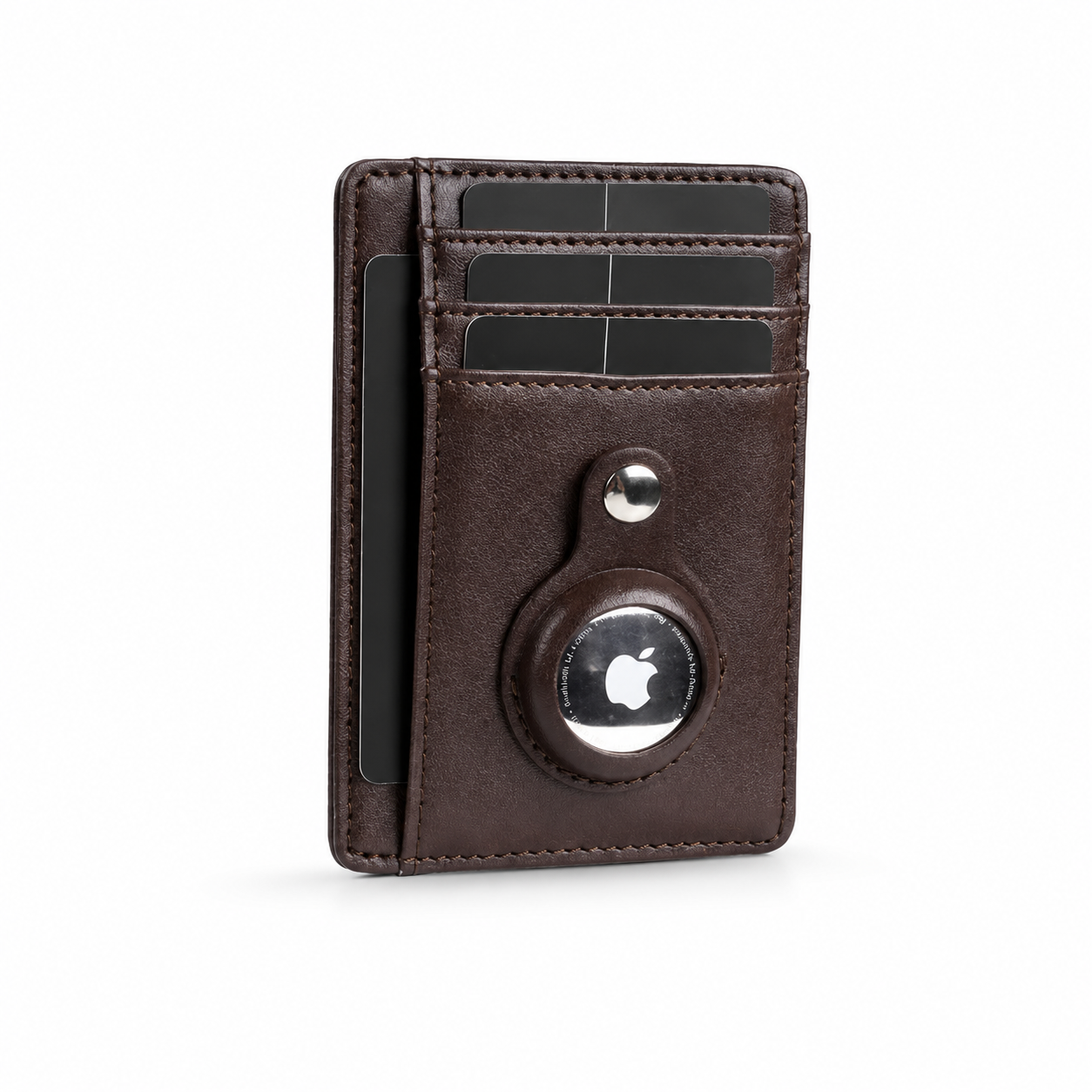 Premium AirTag Wallet Leather Card Holder RFID Blocking Anti Lost Slim Wallet Scratch Resistant Cash Coin Holder Compatible with iPhone