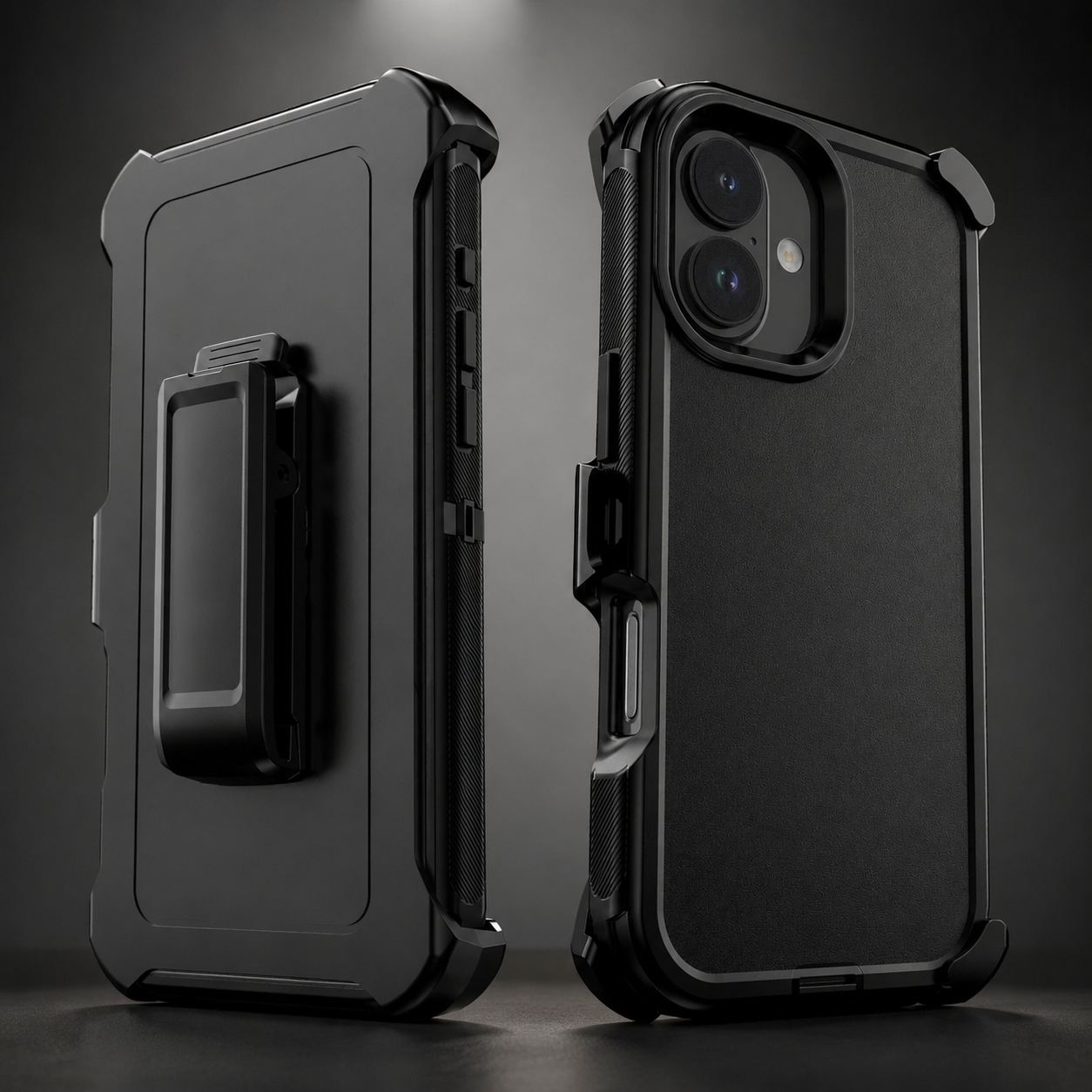 Premium Durable iPhone Case Heavy Duty 3 Layer Hybrid Cover with Belt Clip Holster Shockproof Hard PC Matte Anti Fingerprint Protective Design