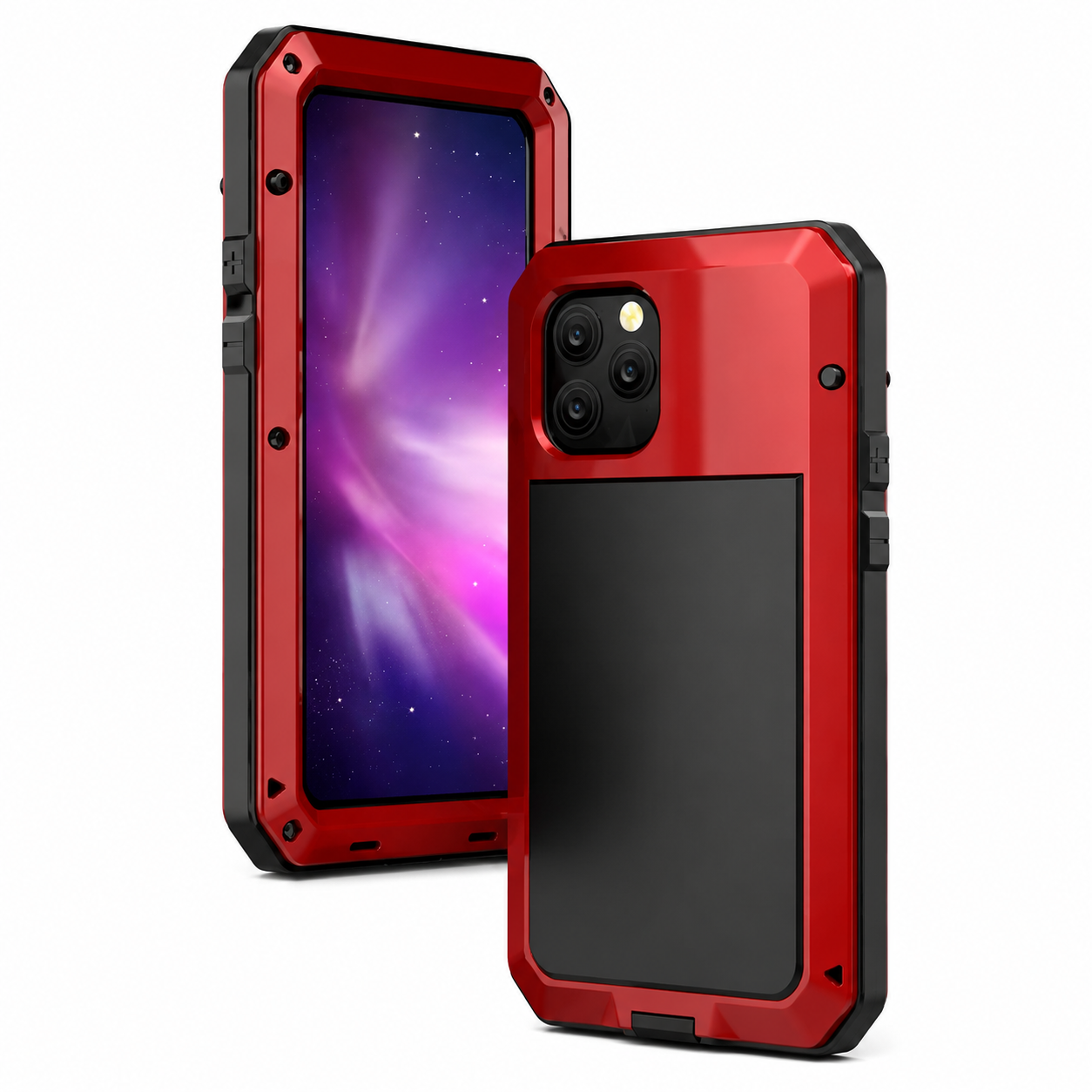 Premium Durable iPhone Case Shockproof Armor Aluminum Metal Full Protective Bumper Cover Anti Fingerprint Non Slip Anti Scratch Rugged Design