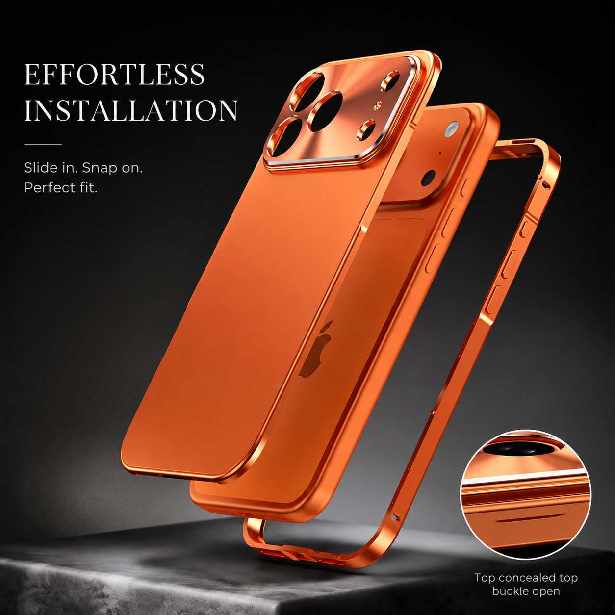 Premium Luxury iPhone Case Aluminum Alloy Frame Frosted Matte Backplate Cover Shockproof Camera Lens Protection Ultra Thin Slim Durable Design Finish