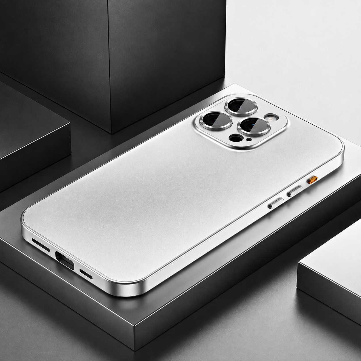 Premium Luxury iPhone Case Aluminum Alloy Frame PC Back Cover Shockproof Camera Protection Slim Lightweight Protective Durable Design Finish