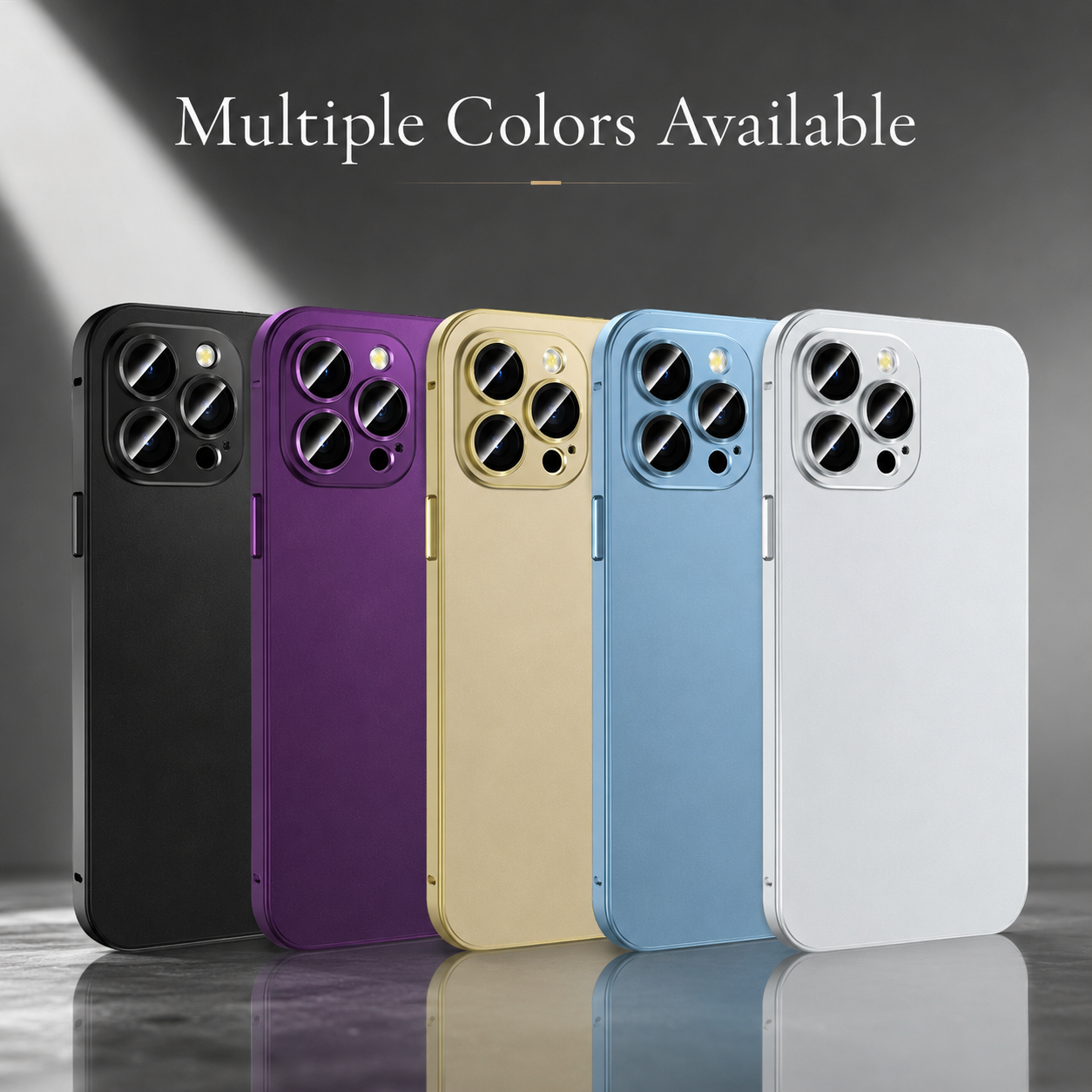 Premium Luxury iPhone Case Aluminum Alloy Frame PC Back Cover Shockproof Camera Protection Slim Lightweight Protective Durable Design Finish