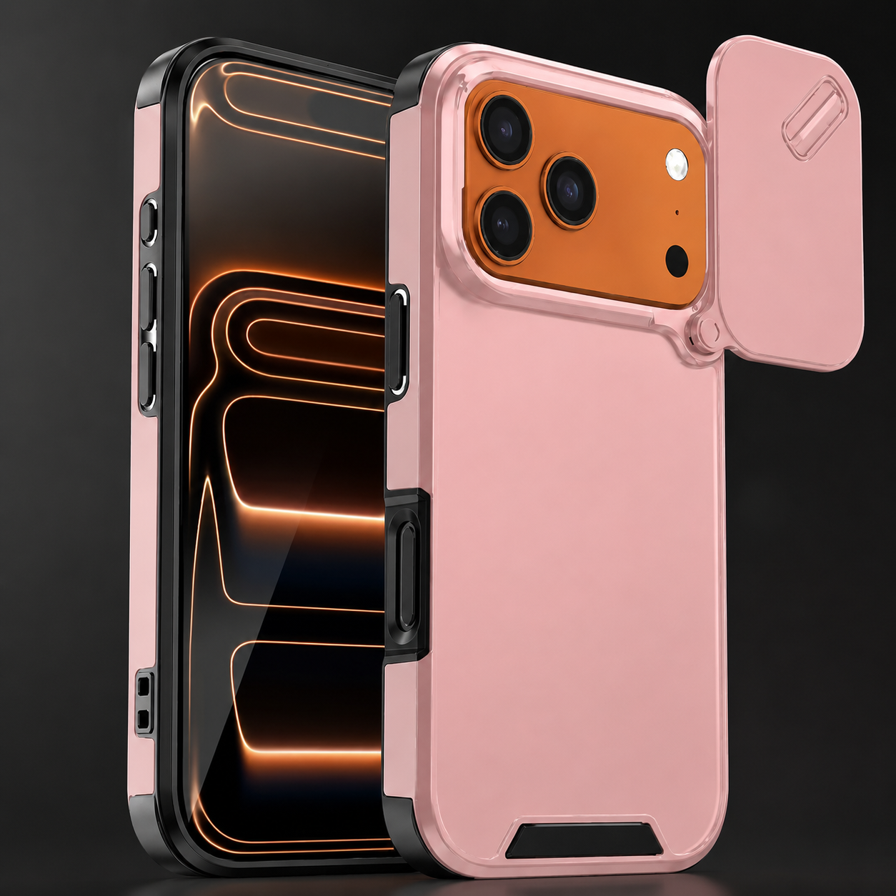 Premium Luxury iPhone Case Anti Collision Shockproof Slide Camera Cover PC TPU Dual Layer Anti Scratch Protective Durable Rugged Design Full Coverage