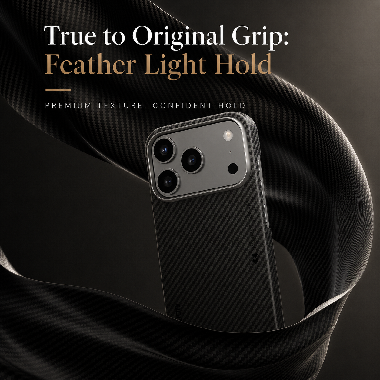 Premium Luxury iPhone Case Aramid Fiber Slim Hard Cover Military Grade Shockproof Matte Black Anti Fingerprint Durable Protective Design Finish
