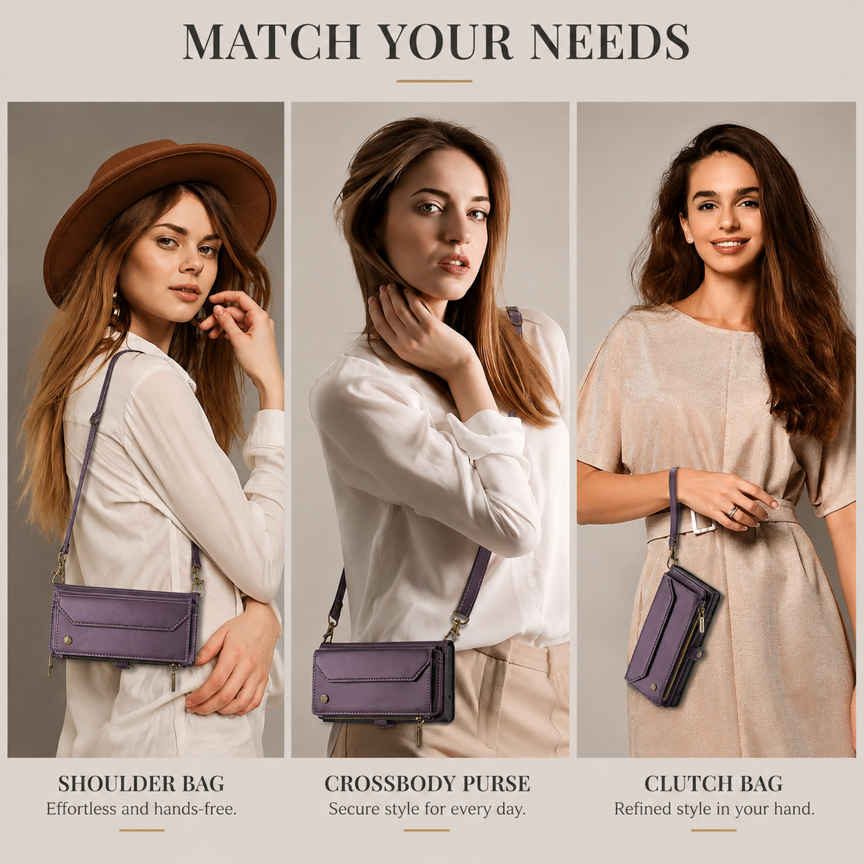 Premium Luxury iPhone Case Crossbody RFID Blocking PU Leather Wallet Cover 10 Card Holder Wristlet Shoulder Strap Shockproof Protective Design Style