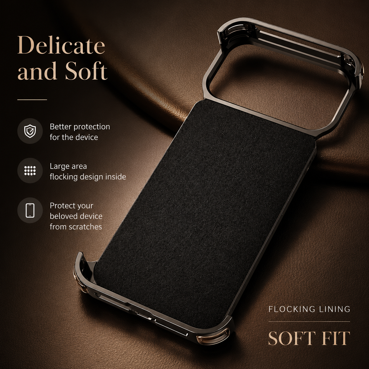 Premium Luxury iPhone Case Genuine Leather MagSafe Compatible Magnetic Cover Rotating Ring Stand Shockproof Frameless Slim Design Finish