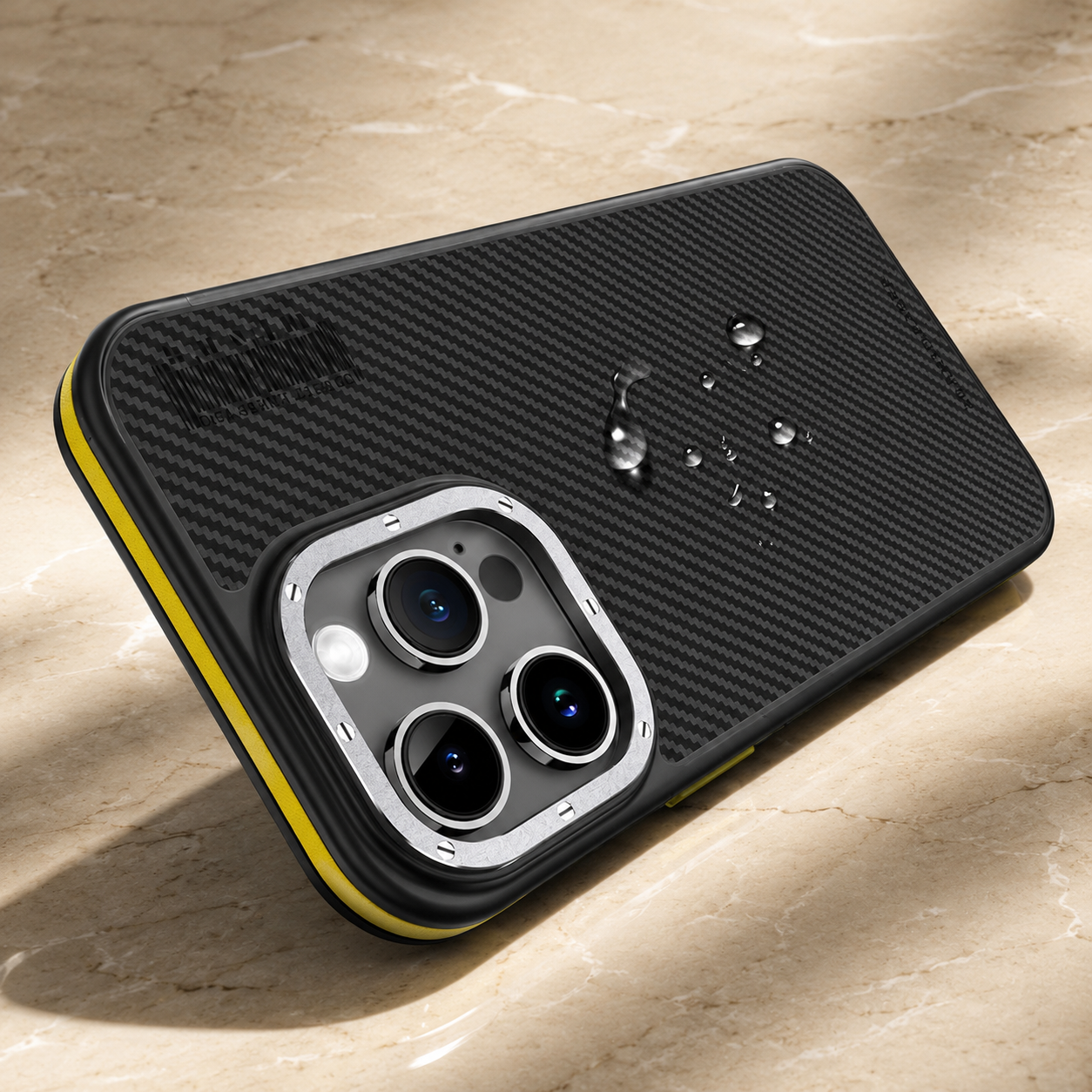 Premium Luxury iPhone Case MagSafe Compatible 600D Kevlar Carbon Fiber Cover Metal Camera Ring Dual Layer Shockproof Half Wrapped Protective Durable Design Finish