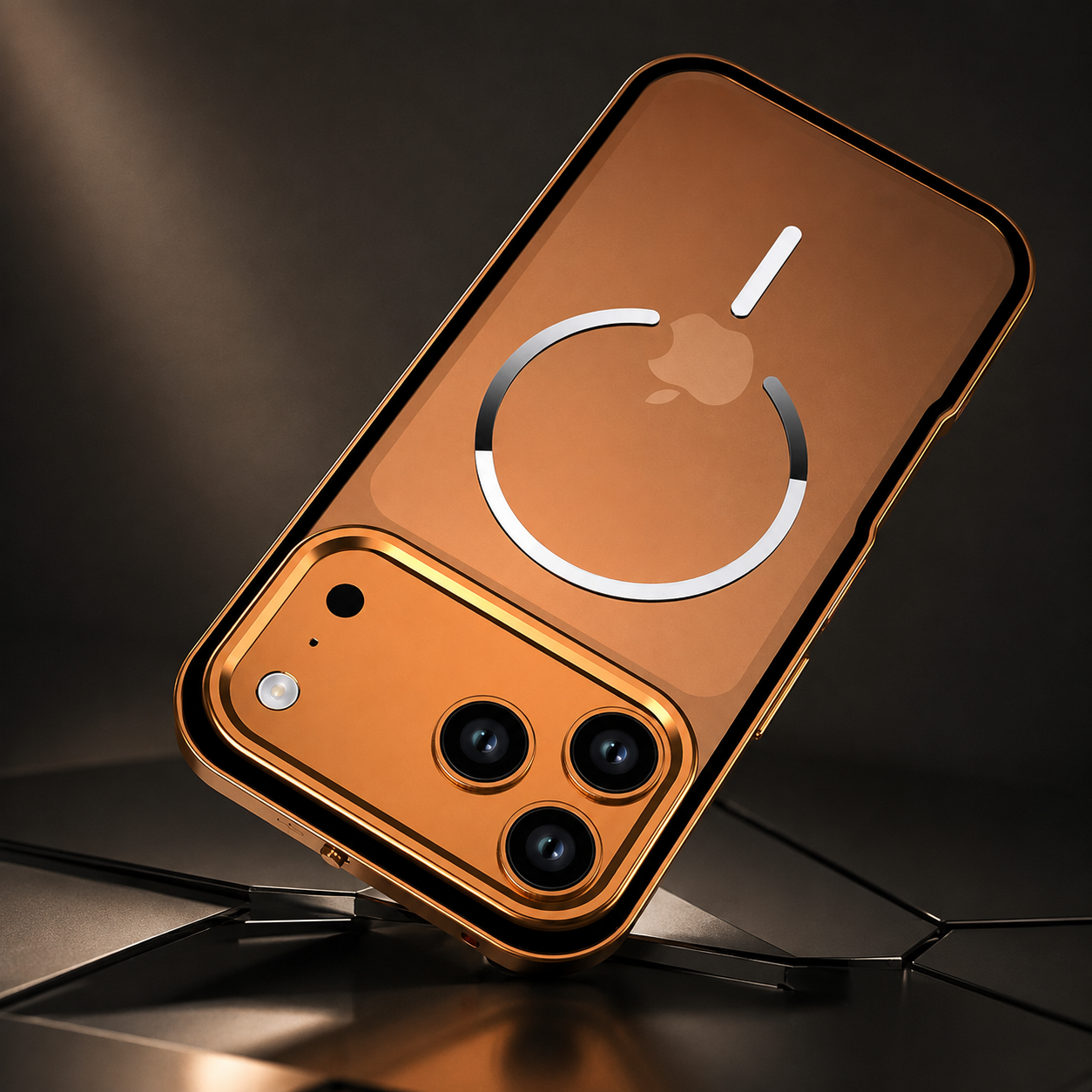 Premium Luxury iPhone Case MagSafe Compatible Aluminum Alloy Frosted Magnetic Backplate Full Protection Anti Fingerprint Slim Durable Design