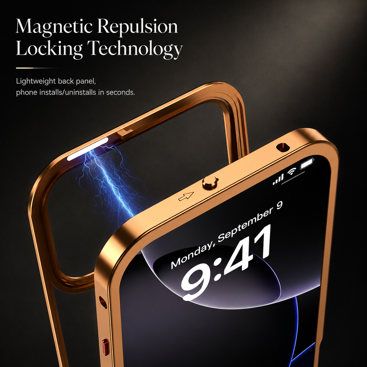 Premium Luxury iPhone Case MagSafe Compatible Aluminum Alloy Frosted Magnetic Backplate Full Protection Anti Fingerprint Slim Durable Design