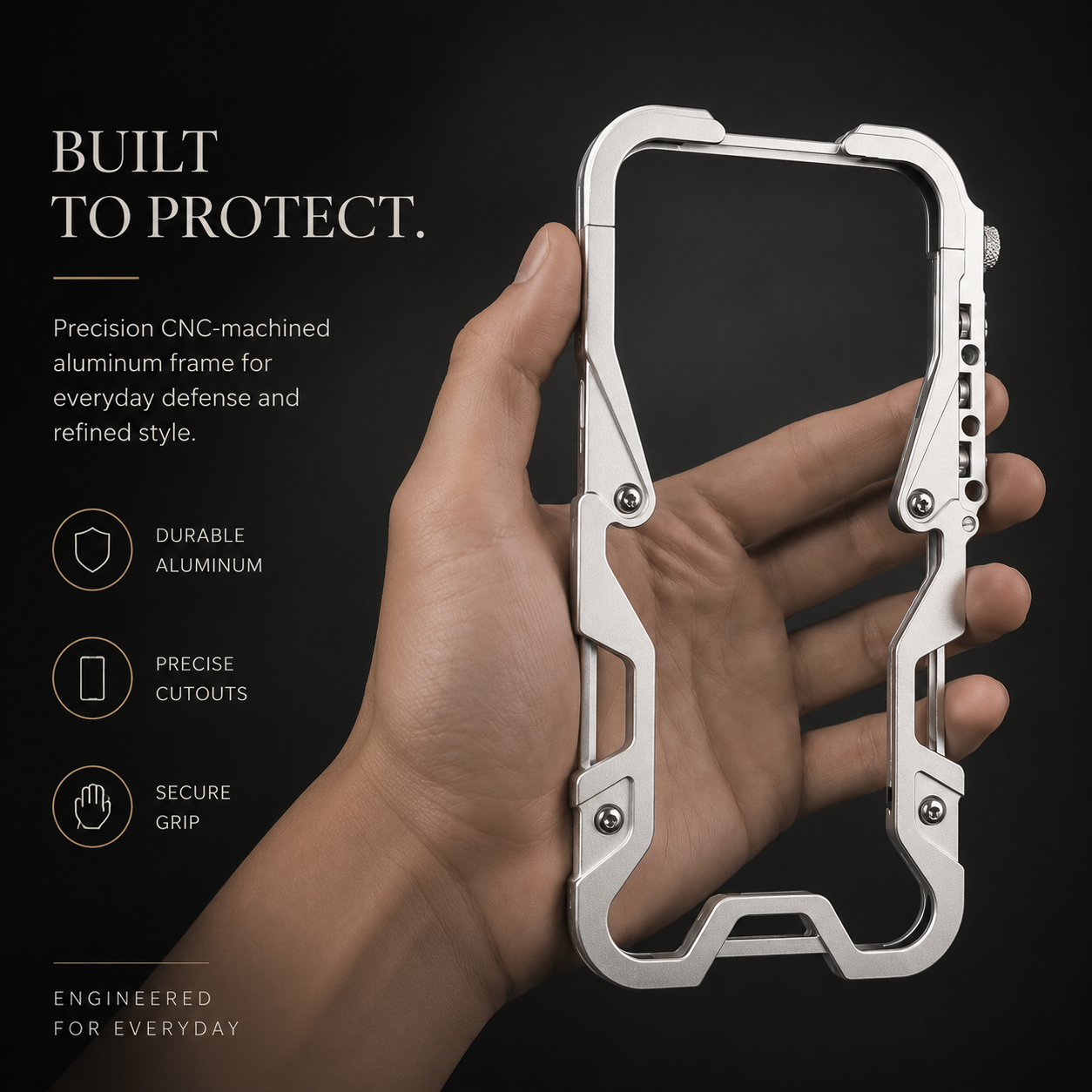 Premium Luxury iPhone Case MagSafe Compatible Aluminum Armor Frame Cover Shockproof Heavy Duty Bumper Rugged Protective Slim Design Finish