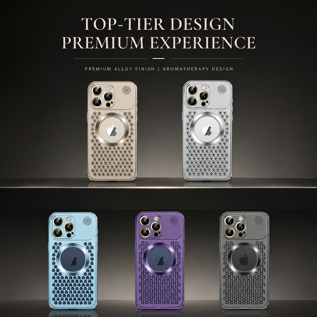Premium Luxury iPhone Case MagSafe Compatible Aluminum Frame Heat Dissipation Metal Cover Shockproof Camera Protection Electroplated Slim Durable Design Finish