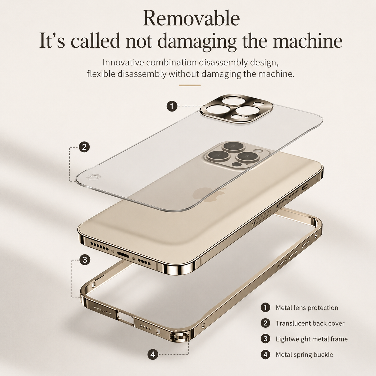 Premium Luxury iPhone Case MagSafe Compatible Aluminum Metal Frame Cover Shockproof Full Camera Protection Magnetic Fit Wireless Charging Slim Design Finish