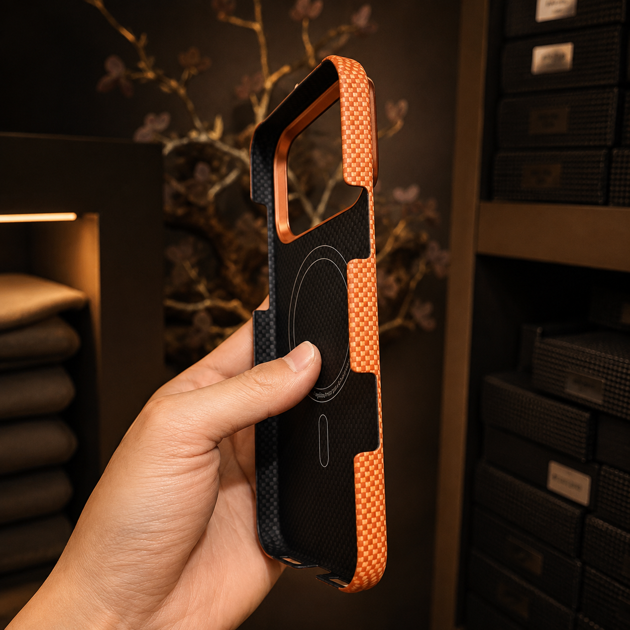 Premium Luxury iPhone Case MagSafe Compatible Carbon Aramid Fiber Cover Kevlar Build Shockproof Full Body Protective Durable Design Finish Matte