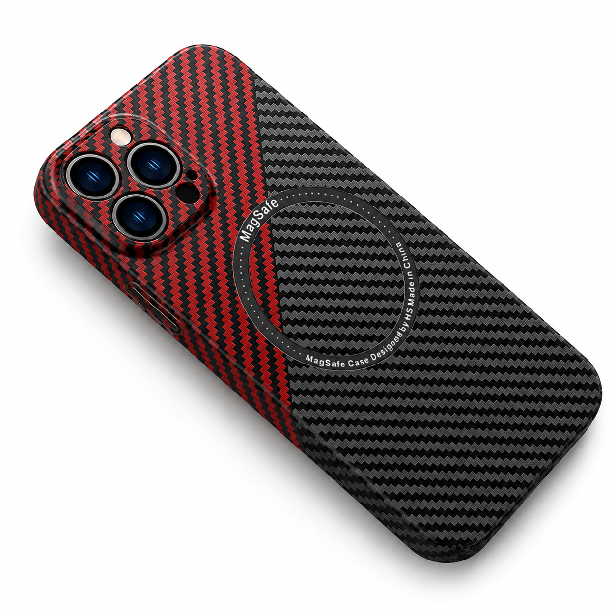 Premium Luxury iPhone Case MagSafe Compatible Carbon Fiber Magnetic Cover Shockproof Camera Lens Protection Slim Lightweight Protective Design Finish