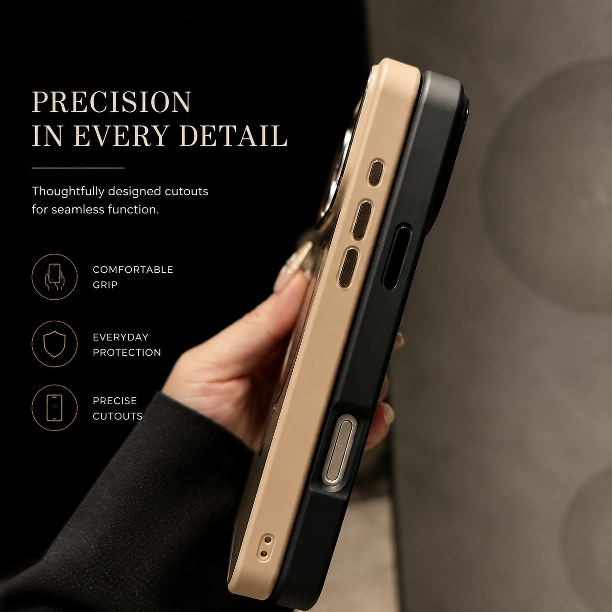 Premium Luxury iPhone Case MagSafe Compatible Carbon Fiber Texture Magnetic Stand Holder Cover Shockproof Half Wrapped PC Protective Durable Design