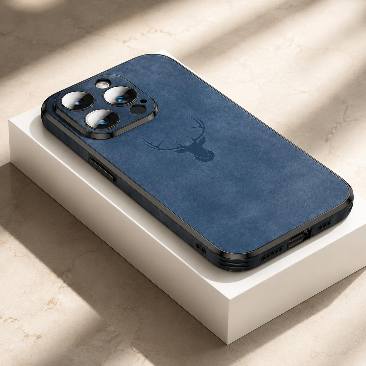 Premium Luxury iPhone Case MagSafe Compatible Deer Leather Texture Silicone Cover Shockproof Camera Lens Protection Slim Bumper Durable Design Finish