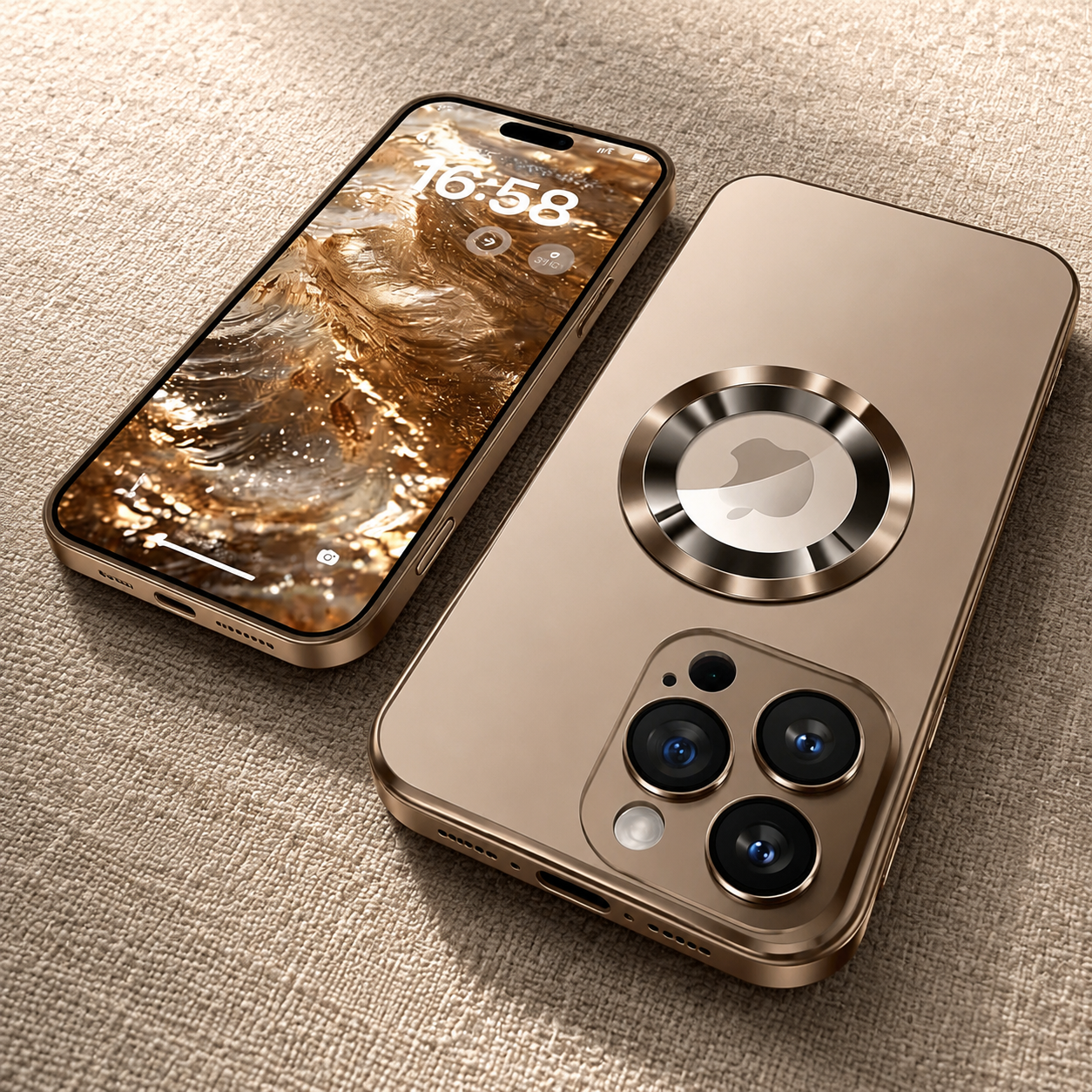 Premium Luxury iPhone Case MagSafe Compatible Electroplated Glass Cover Magnetic Shockproof Reflective Hard Back Camera Protection Slim Design Finish