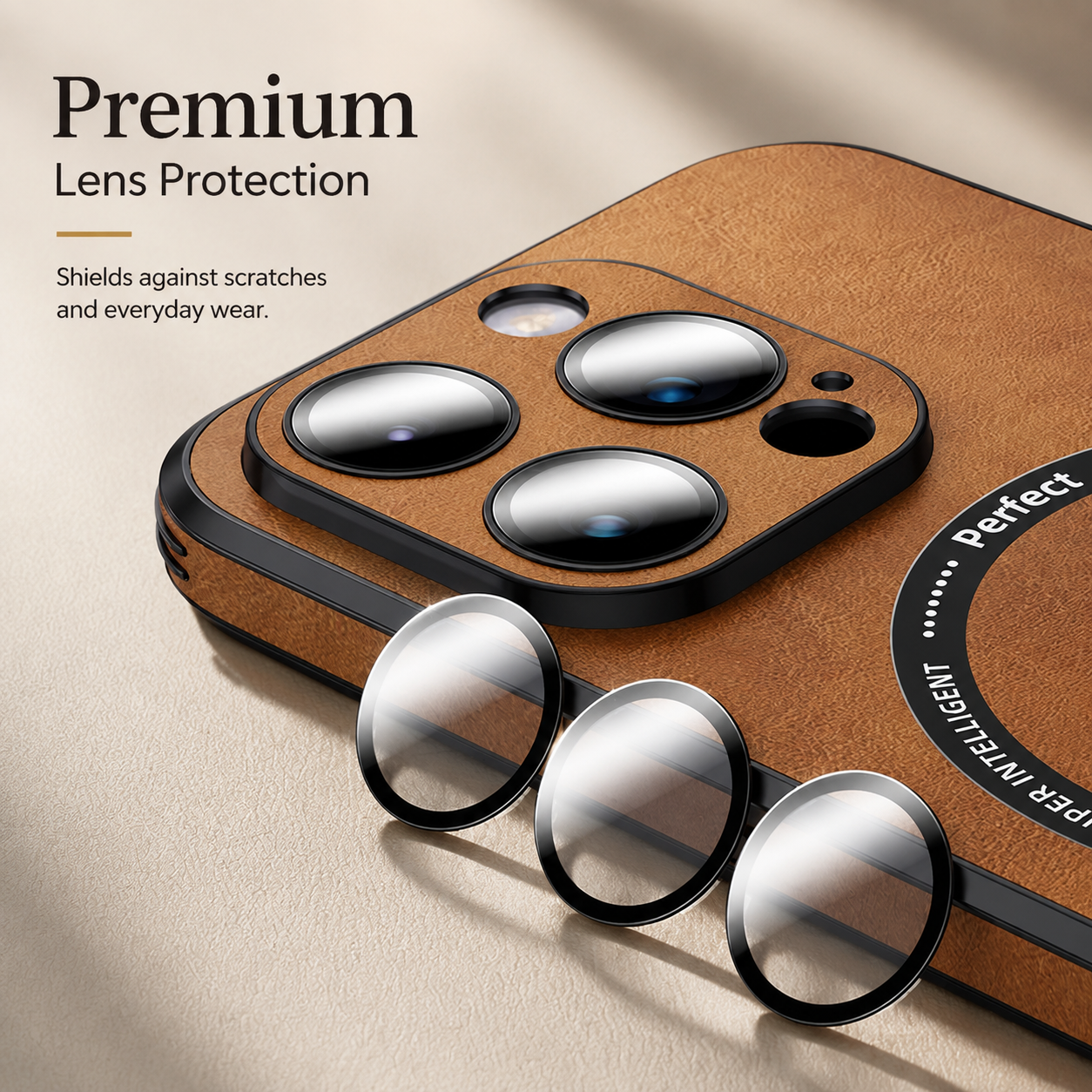 Premium Luxury iPhone Case MagSafe Compatible Genuine Leather Cover Magnetic Shockproof Camera Protection Slim Protective Durable Design Finish