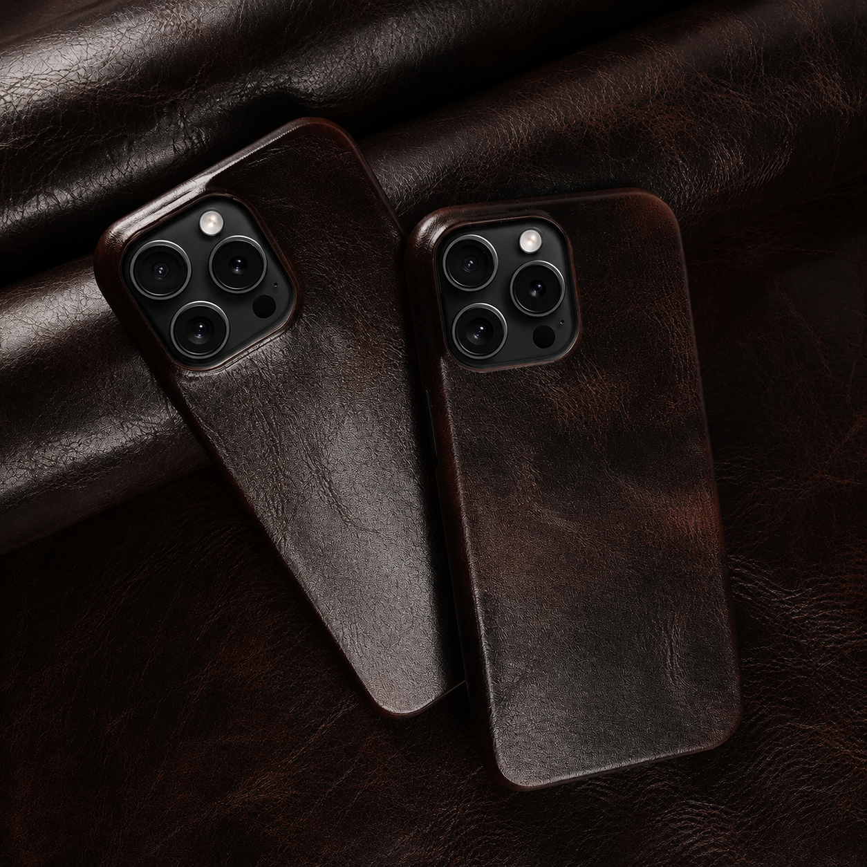 Premium Luxury iPhone Case MagSafe Compatible Genuine Leather Cover Strap Design Shockproof Camera Protection Slim Carry Durable Design Finish