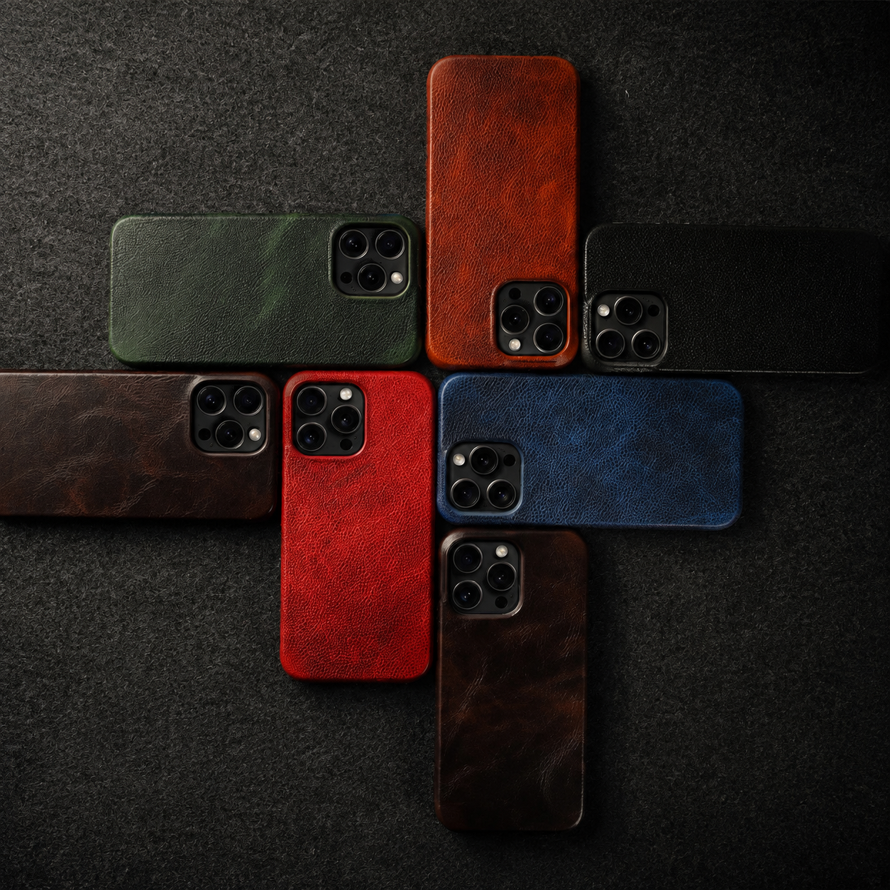 Premium Luxury iPhone Case MagSafe Compatible Genuine Leather Cover Strap Design Shockproof Camera Protection Slim Carry Durable Design Finish