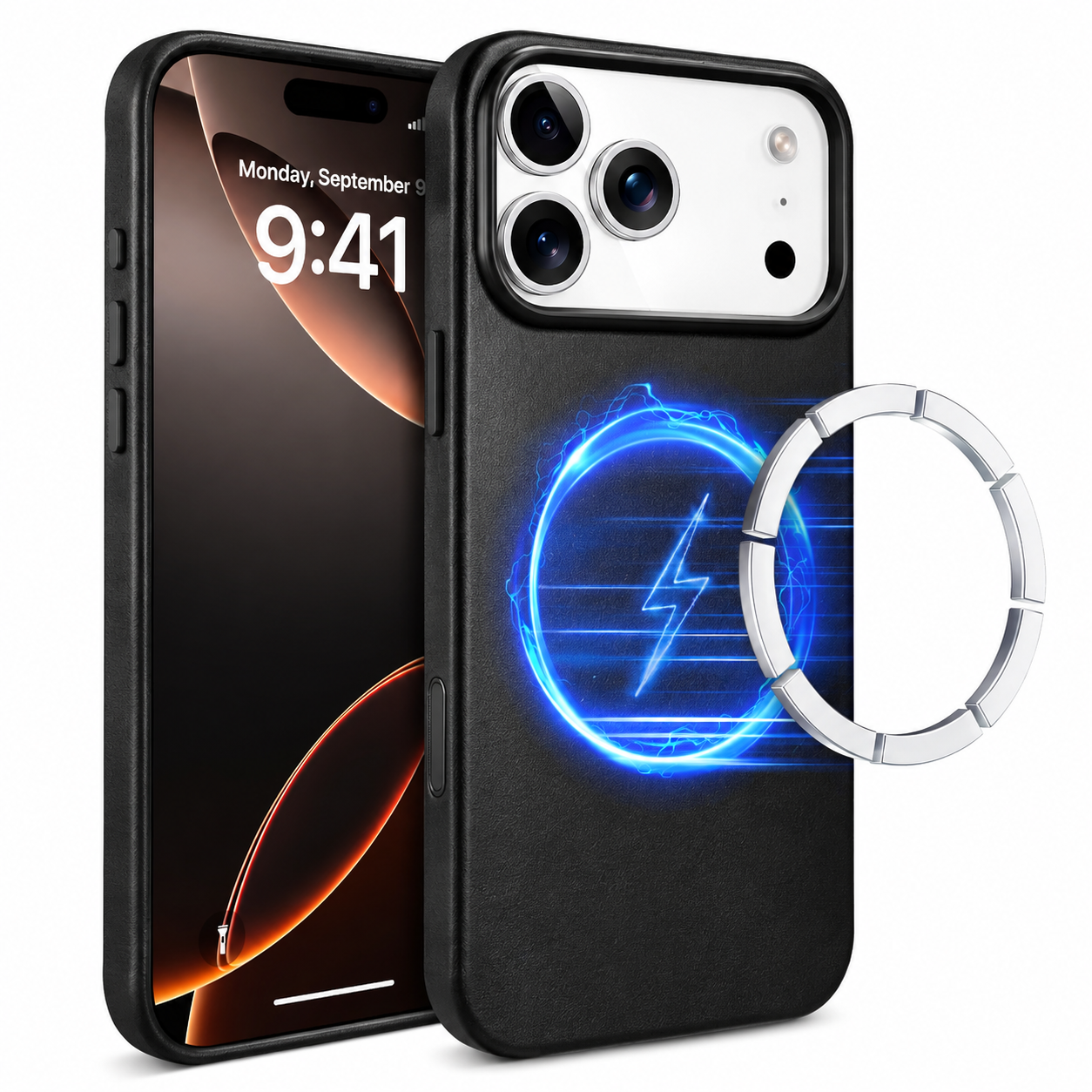 Premium Luxury iPhone Case MagSafe Compatible Genuine Leather Slim Fit Cover Shockproof Full Coverage Anti Fingerprint Non Slip Durable Design