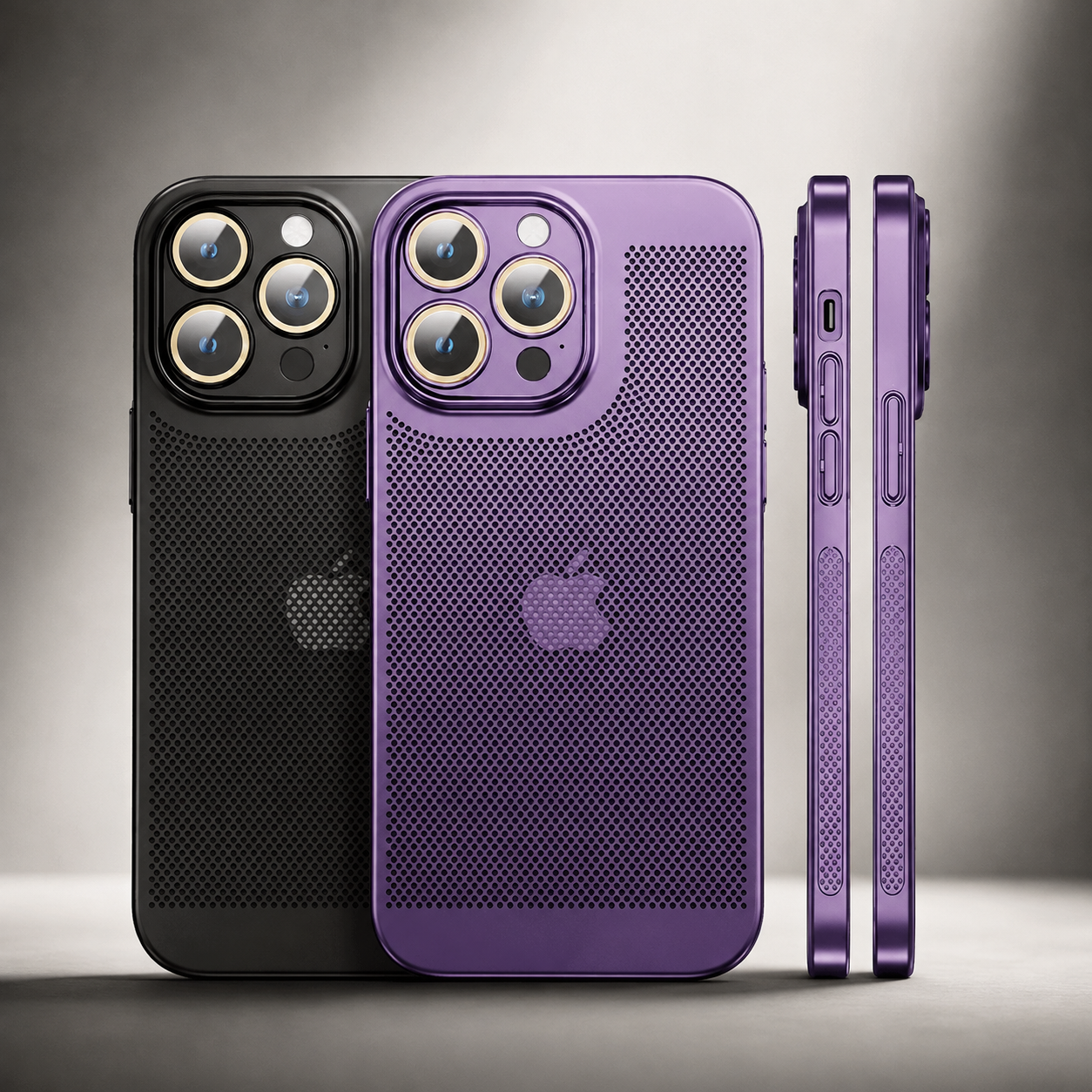 Premium Luxury iPhone Case MagSafe Compatible Honeycomb Texture Heat Dissipation Cover Shockproof Camera Lens Protection Slim Protective Design Finish