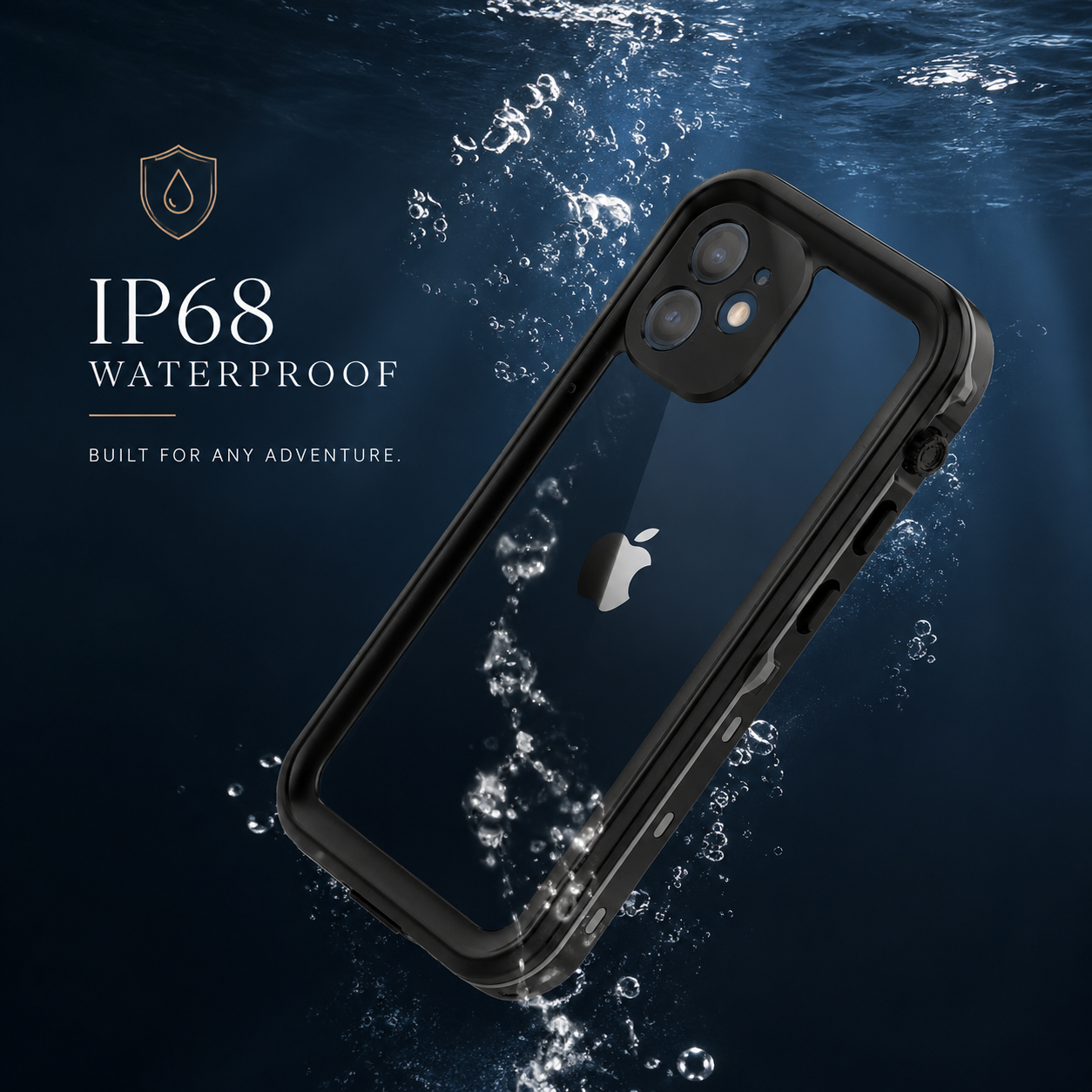Premium Luxury iPhone Case MagSafe Compatible IP68 Waterproof 360 Full Body Sealed Cover Shockproof Transparent Camera Protection Durable Design